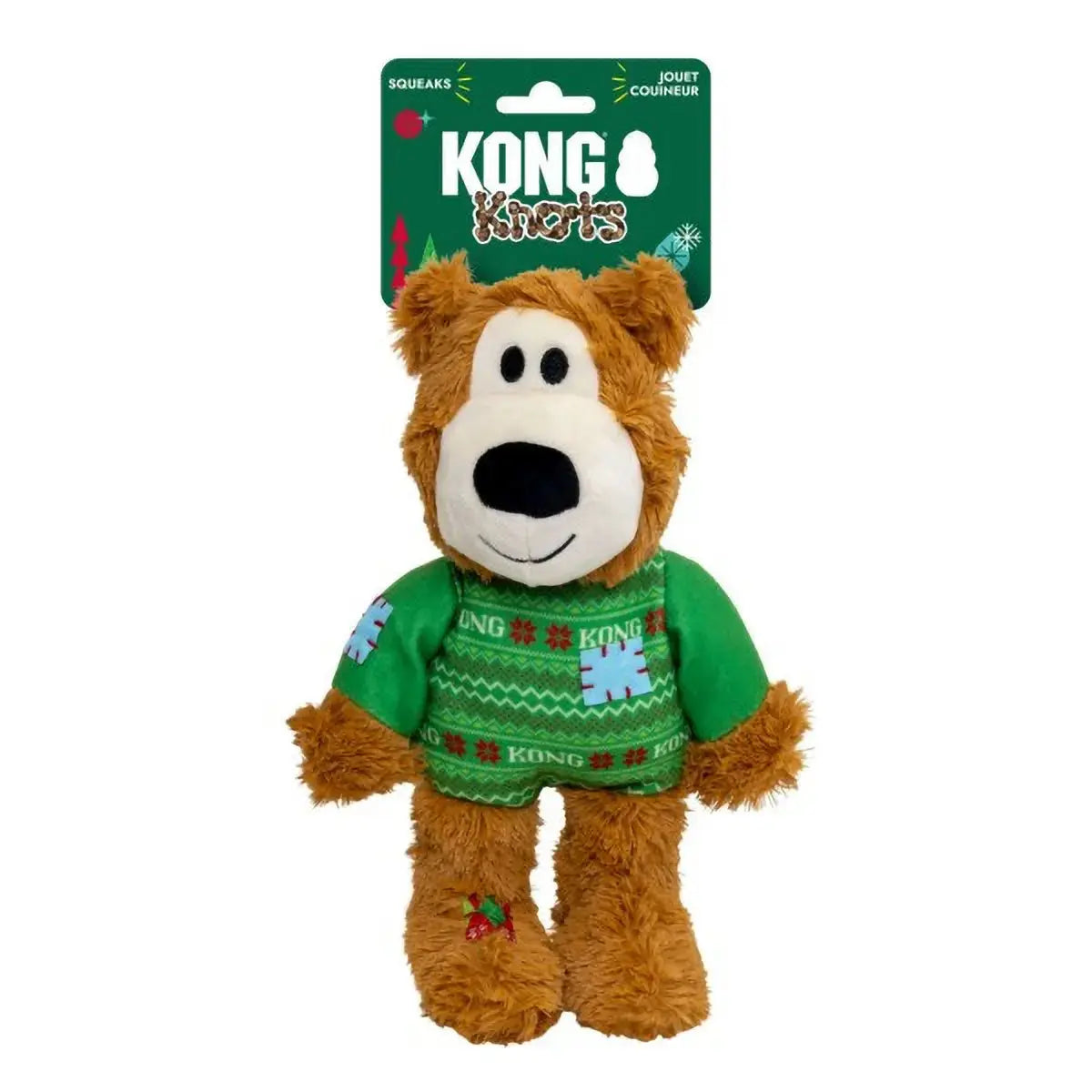 KONG Holiday 2026 Wild Knots Sweater Bear Green Medium The Groomers Tuck Shop
