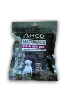 Anco Naturals Venison Meaty Bites 85g The Groomers Tuck Shop