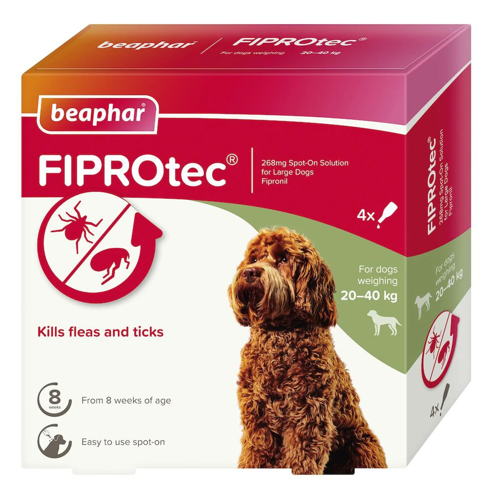 Beaphar FIPROtec® Flea & Tick Spot-on 20-40kg - The Groomers Tuck Shop