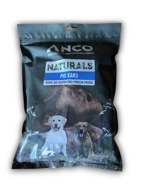 Anco Naturals Pig Ears 5pk The Groomers Tuck Shop