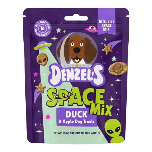 Denzel’s Space Mix Duck & Apple Dog Treats 90g The Groomers Tuck Shop