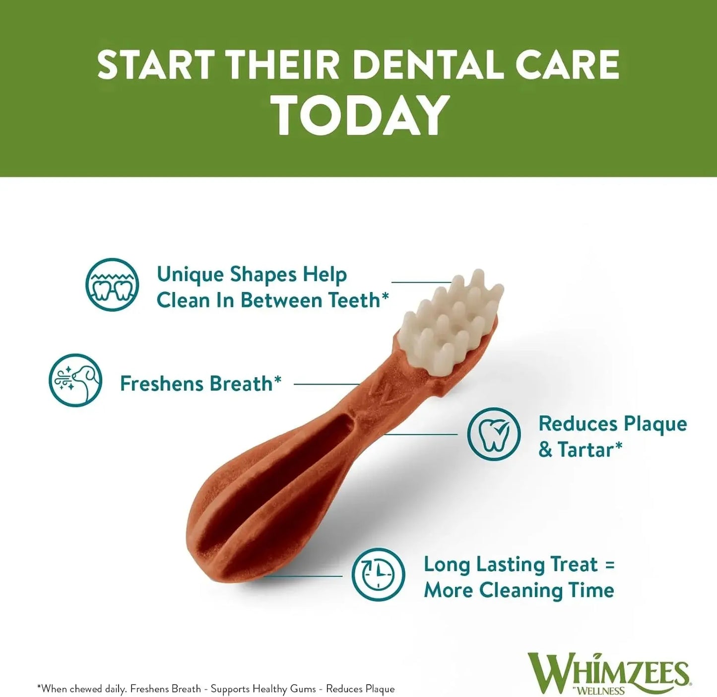 Whimzees Toothbrush Small 90mm (24Pk) The Groomers Tuck Shop