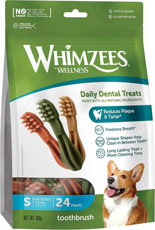 Whimzees Toothbrush Small 90mm (24Pk) The Groomers Tuck Shop