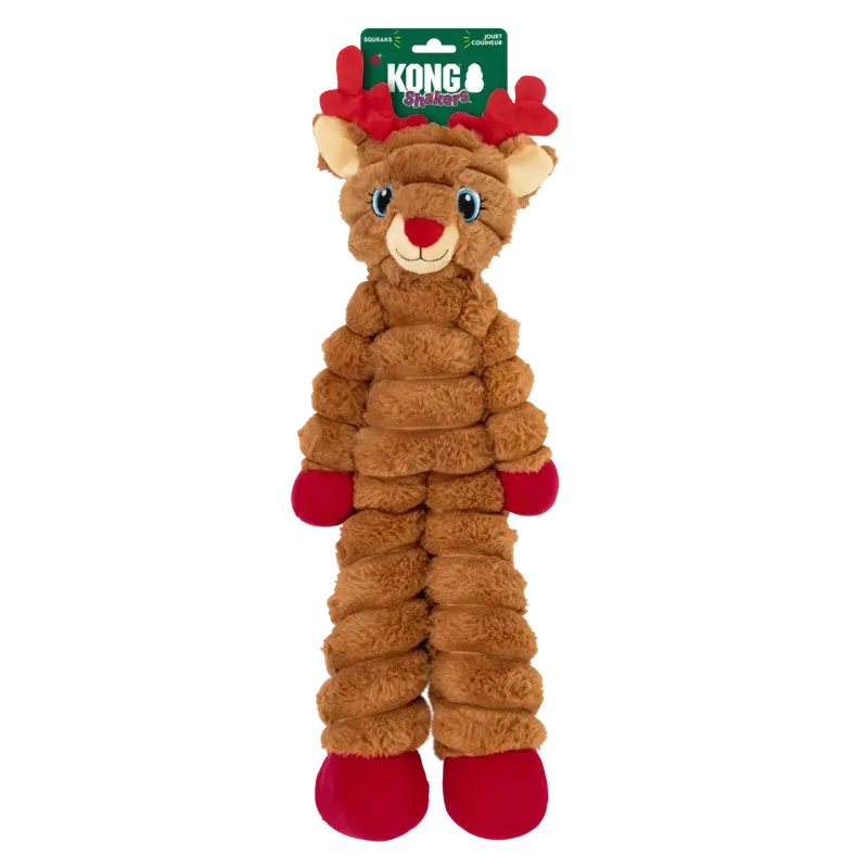KONG Holiday 2026 Shakers Crumples Reindeer Red XL The Groomers Tuck Shop