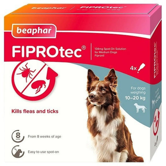 Beaphar FIPROtec® Flea & Tick Spot-on 10-20kg - The Groomers Tuck Shop