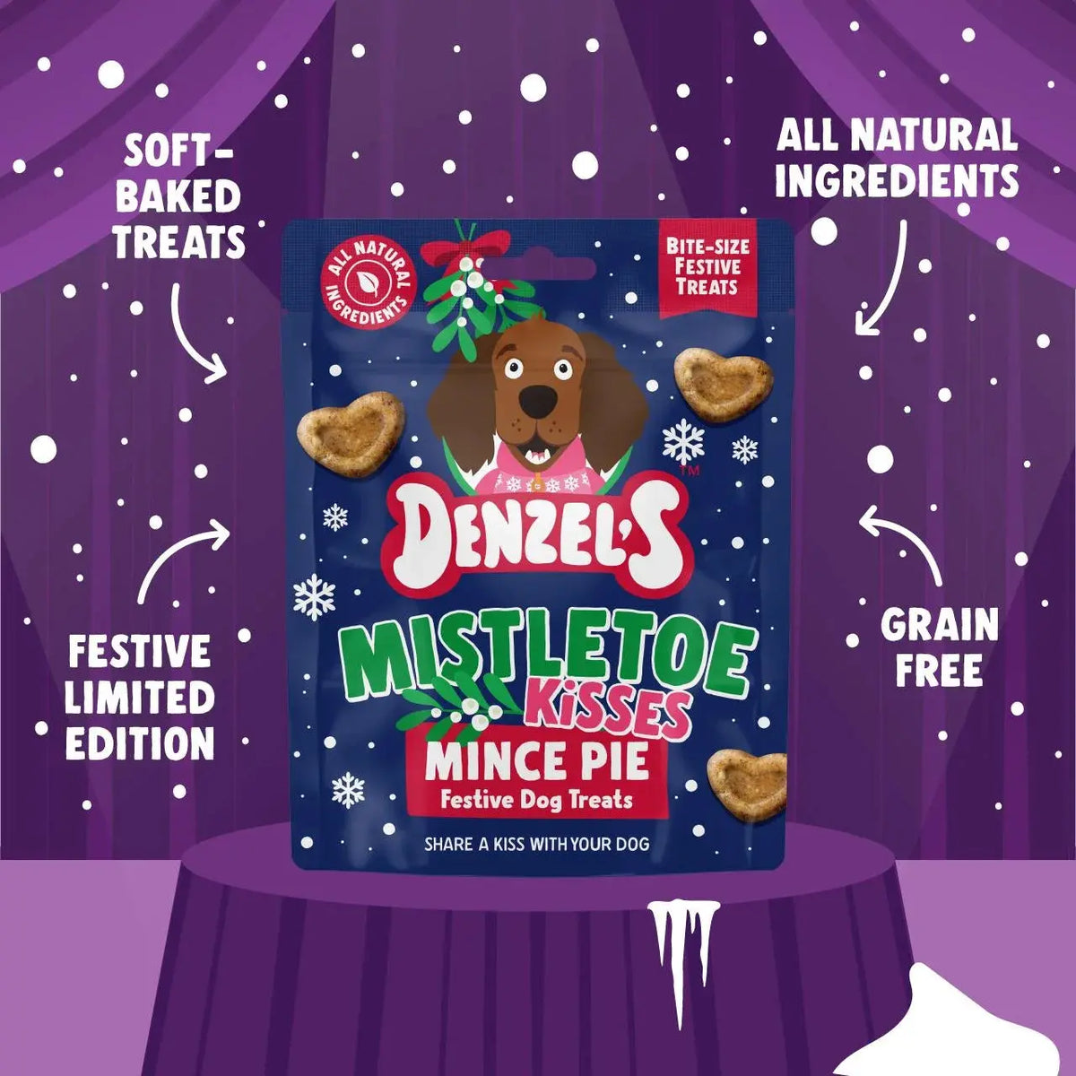 Denzel's Mistletoe Kisses Mince Pie Dog Treats The Groomers Tuck Shop