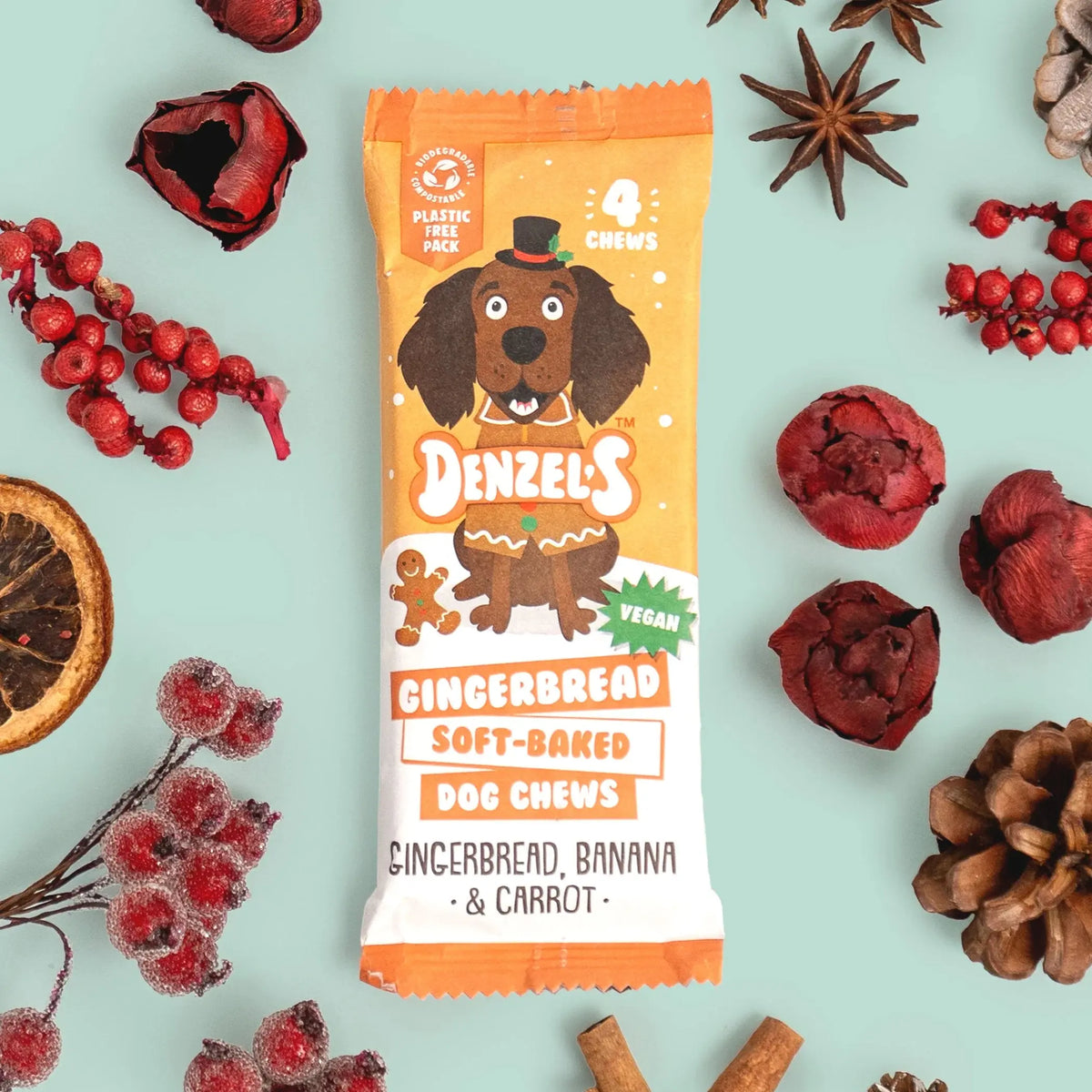 Denzel's Gingerbread Soft-Baked Bars For Dogs The Groomers Tuck Shop