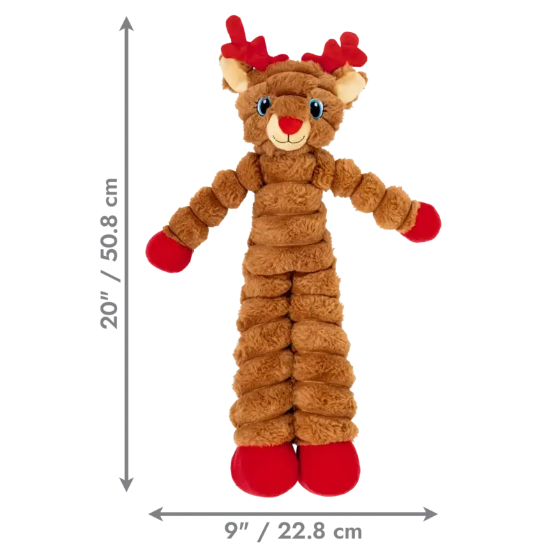 KONG Holiday 2026 Shakers Crumples Reindeer Red XL The Groomers Tuck Shop