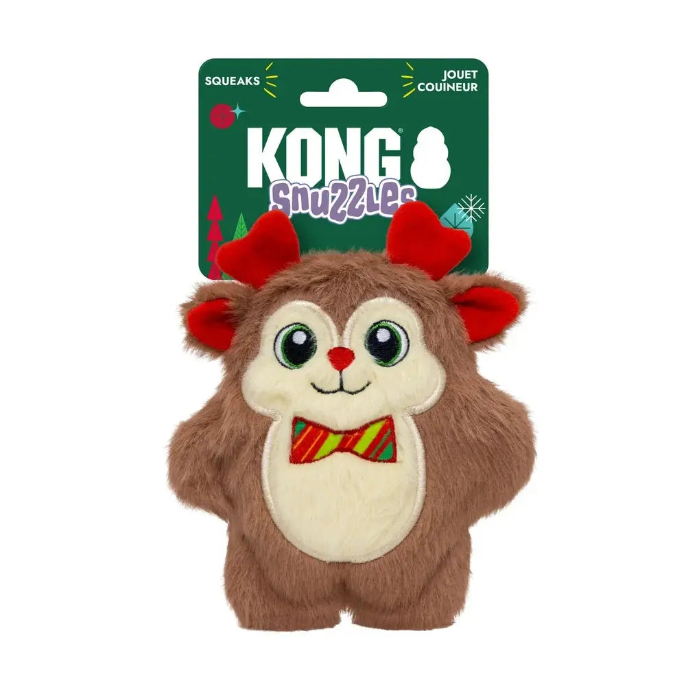 KONG Holiday 2026 Snuzzles Bow Tie Reindeer Medium The Groomers Tuck Shop