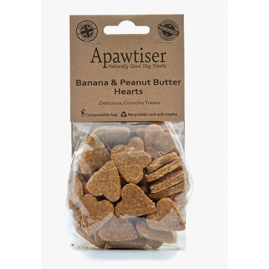Banana and Peanut Butter Hearts - The Groomers Tuck Shop
