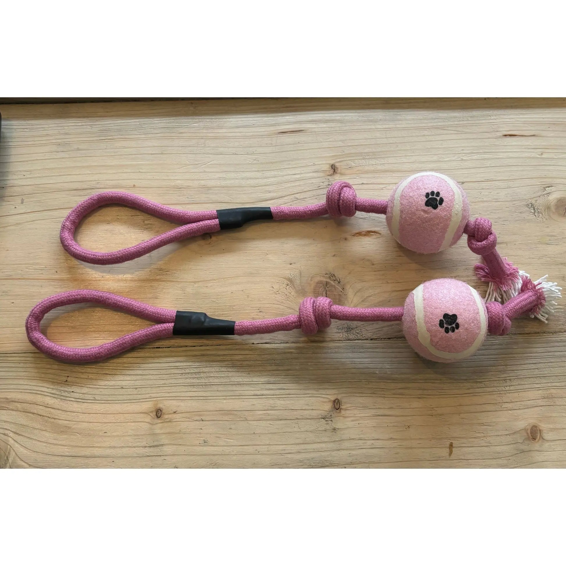 Pink Tennis Ball Tugger - The Groomers Tuck Shop