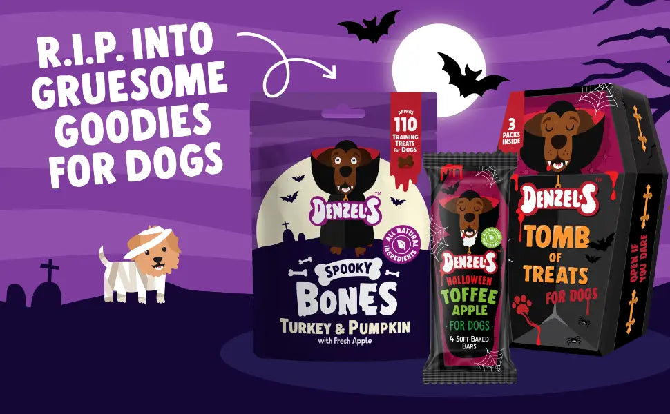 Denzel's Halloween Spooky Bones for Dogs - 100g The Groomers Tuck Shop