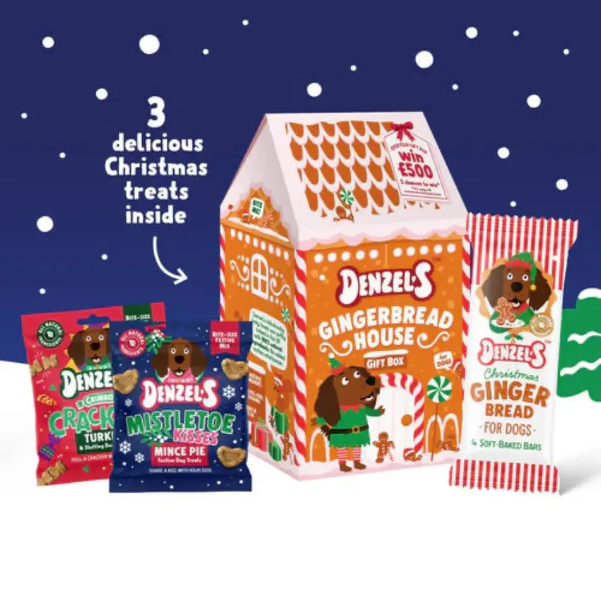 Stuck Gingerbread Denzel's Gingerbread House Gift Box| Dog Treats| Christmas – The ...