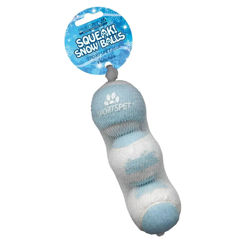 Sports Pet Squeak Snowballs 3pk The Groomers Tuck Shop