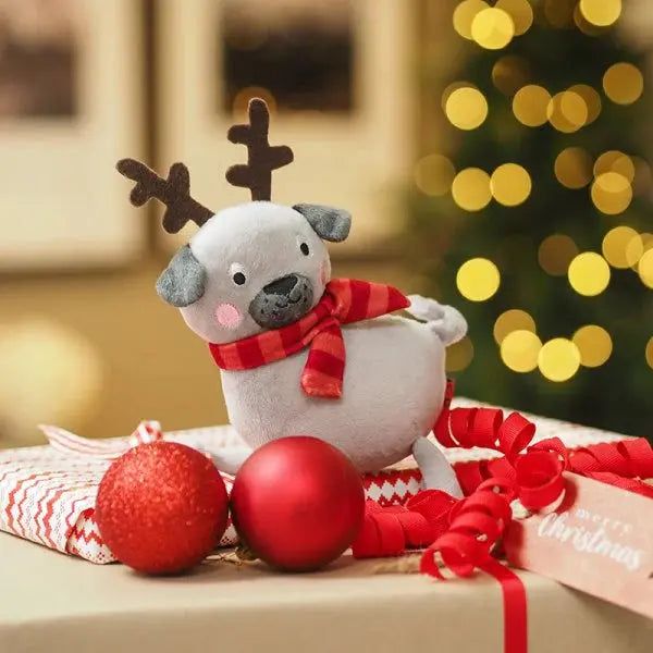 Festive Percy Pug Playpal Toy for Dogs by Zoon The Groomers Tuck Shop