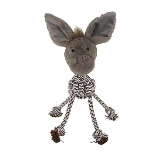 Cupid & Comet | Christmas Plush Dog Toy | Festive Rope Donkey The Groomers Tuck Shop